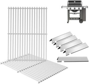 Here is the generated SEO meta description:

"Upgrade your Weber Genesis II grill with this comprehensive parts kit, featuring 66095 grill grates and 66032 flavorizer bars. Enhance cooking performance and enjoy a perfect BBQ experience."