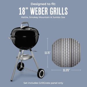 Perfectly size up your outdoor cooking with the Weber 18.5" Kettle Grill, featuring a Jumbo Joe attachment for large gatherings. Ideal for camping trips or backyard barbecues.