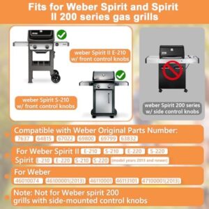 Discover durable grill grates for Weber Gourmet BBQ System GS4 Spirit II 200 & I Spirit 200 SER, perfect replacements for Spirit E210 Cooking Grates. Ideal for grilling enthusiasts, these cast iron parts ensure consistent cooking results.