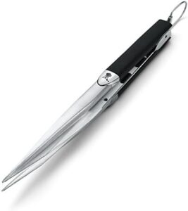 "Upgrade your kitchen with these original pincer tongs, made from durable stainless steel and featuring a compact design. Perfect for grasping small items."