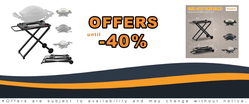Portable Weber Q Series Grill Stand, Versatile BBQ Table for Outdoor Cooking