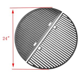 Here is the generated meta description:

"Cast Iron Reversible Griddle Pan for Kamado Joe & Weber Summit Charcoal Grills, 24 Inch, Round. Perfect for searing and cooking meals with ease. Limited time offer: enjoy a special discount on this premium grilling accessory!"
