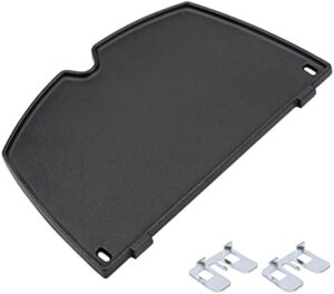 Here is the output:

"Upgrade your Weber grill with the 6559 Grill Parts Cast Iron Cooking Griddle for Q2200, Q2000, Q2400 series, perfect for even cooking and easy cleaning. Dimensions: 15.3 x 10.8 inches."