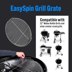 Here is the optimized meta description:

"Upgrade your grill game with the SnS Grills EasySpin Charcoal Grill Cooking Grate, featuring 304 stainless steel and a large hinged opening for 2-zone cooking. Perfect for Weber and other grills, fits 22” kettles. Discover great deals and discounts on this top-rated grate!"