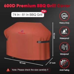 Protect your outdoor grill with the Comnova Grill Cover 82 Inch, a heavy-duty waterproof cover ideal for Weber, Char-Broil, Nexgrill, Monument and more. Perfect fit for BBQ lovers.