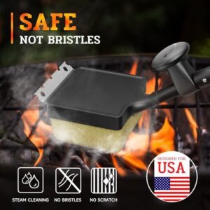 Elevate your outdoor grilling experience with the Bristle-Free Pro Grill Brush, perfect for steam cleaning cast iron and stainless steel grates in just 180 seconds. Heavy-duty design for men.