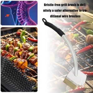 Discover a brush that's gentle on your grill and easy to clean! Our Bristle Free Grill Brush features stainless steel heads with 2 replaceable brushes for effective cleaning.