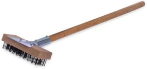 Here is the generated SEO meta description:

"Effective cleaning of ovens and grills with Carlisle's durable stainless steel bristle brush, featuring a long hardwood handle and scraper for easy food removal. Ideal for tough messes."