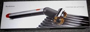 Upgrade your outdoor cooking with the Motorized BBQ Grill Brush by Brookstone, featuring a powerful motor and adjustable brush head for effortless grill cleaning.