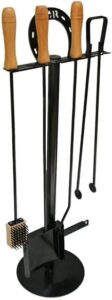 Enhance your outdoor gatherings with the Sor pampa grill Premium Fireplace BBQ Pit Tools Set, featuring a fire poker, tong, brush, shovel, and stand for efficient cooking. Perfect for grilling enthusiasts!