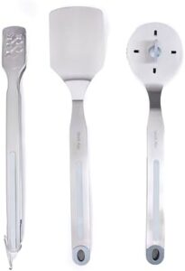 Perfect your outdoor cooking experience with the Mont Alpi MATK 3-Piece Heavy Duty Stainless Steel Tool Kit featuring a double cleaning brush and grill accessories set, ideal for BBQ enthusiasts.