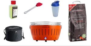 Uncover the art of grilling with the LotusGrill XL Starter Kit, featuring a 1kg beech charcoal pack, mandarin orange flavour, and exclusive accessories. Perfect for barbecues and outdoor gatherings.
