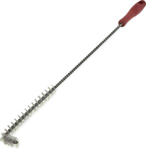 Upgrade your kitchen with Carlisle's high heat fryer brush, featuring 12 red L-tipped brushes for efficient cleaning. Perfect for heavy-duty use, this pack of 23" brushes offers great value and durability.