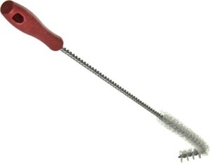 Upgrade your kitchen with Carlisle's high heat fryer brush, featuring 12 red L-tipped brushes for efficient cleaning. Perfect for heavy-duty use, this pack of 23" brushes offers great value and durability.