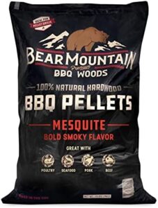 Enhance your outdoor grilling experience with Bear Mountain BBQ FK17 Premium Mesquite pellets, offering 20 pounds of all-natural hardwood goodness for electric smokers and grills. Perfect for a smoky flavor boost.