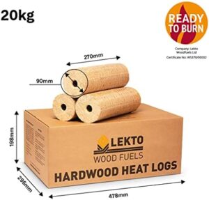 Here is the generated meta description:

"Effortlessly light your wood burner or stove with Lekto Woodfuels Hardwood Heat Logs - 4 x 20 kg. Eco-friendly and easy to light, reducing ash by up to 70%. Perfect for log stoves, ovens, fire pits or fireplace."