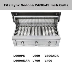 Upgrade your Lynx Sedona grill experience with the 80707 Briquette Tray Replacement Parts, featuring ceramic briquettes and heat plates for improved grilling results. Perfect fit for 24/36/42inch models.