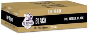 Here is the output:

"Stay fresh with Al Duchan's Premium Charcoal Black Pack of 28, offering long-lasting odourless and tasteless burning for a perfect home experience."
