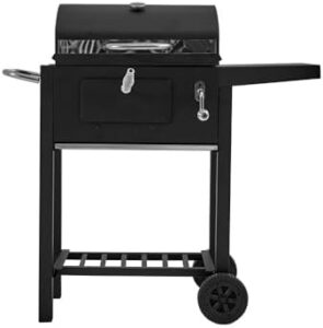 "Upgrade your outdoor cooking with the Panana Charcoal BBQ. Features adjustable height, temperature gauge, portable design and ash catcher. Perfect for grilling meat, fish & veg."