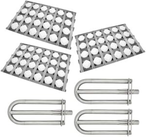 Upgrade your outdoor cooking experience with Folocy 18.125" Grill Burners' stainless steel tray and ceramic briquettes for Alfresco ALX2 series, perfect replacement parts for a flawless BBQ performance.