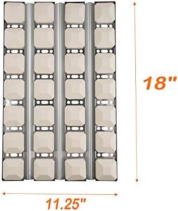 "Upgrade your BBQ game with the Stainless Steel Heat Plate Flame Tamer, featuring 28 Ceramic Briquettes compatible with Dynasty DBQ30F and Jenn-Air JLG7130ADS gas grills. Perfect for a smoke-free cookout experience."