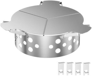 Transform your charcoal grill into a smoker with Skyflame's Heat Controller and kit, featuring stainless steel construction, 4PCS support clips, and easy conversion. Perfect for BBQ enthusiasts!