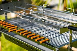 Maximise your outdoor cooking with the Extra Large Maxking Cypriot Stainless Steel Rotisserie Charcoal BBQ, perfect for family gatherings and large events. Enjoy 20% off on this premium rotisserie grill!