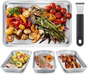 Here is the optimized meta description:

"Upgrade your grilling experience with this 3-piece grill basket set featuring a BBQ prep tray and warmer base. Perfect for cooking vegetables, fish, meat, and seafood in stainless steel."