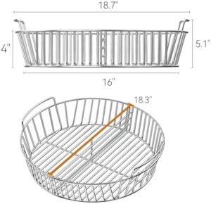Upgrade your outdoor cooking experience with the Charkettle Stainless Steel Charcoal Basket, featuring a divider and handle for easy organization. Perfect for Weber 22" Kettle Grills, ideal for BBQ enthusiasts. Save big on this must-have accessory!