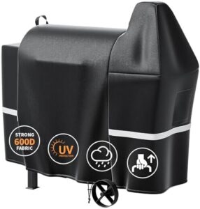 Protect your Pit Boss 820 Deluxe grill with Grisun's waterproof cover, featuring heavy-duty material and fade-resistant design. Perfect for outdoor use, measures 56 x 27 x 50 inches.