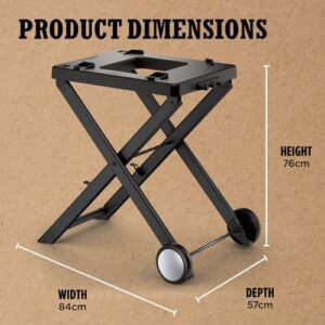 Perfectly cook and store your outdoor grill food with the Ninja Folding Grill Stand for Woodfire Electric BBQ. Compact design, easy folding, and included grill cover.