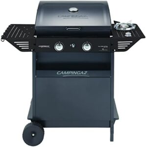 Master cooking on-the-go with the Campingaz Xpert 200 LS Plus Rocky Gas BBQ featuring 2 burners, lava stone grill and Latin shelf for versatility. Perfect for camping trips!