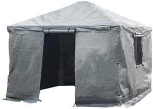 Protect your tall hard top gazebos with Sojag's Universal Winter Cover Plus, flame-resistant and weather-proof, perfect for storing grill and patio furniture.