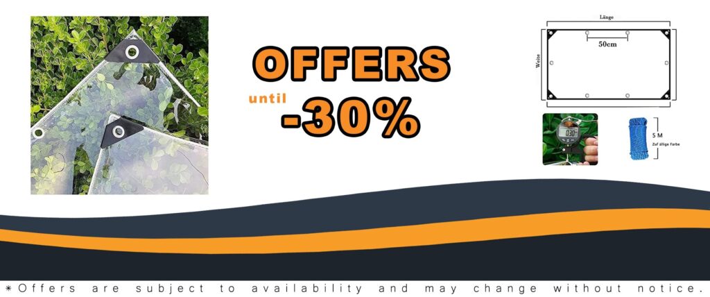Heavy Duty Clear Waterproof Tarpaulin Sheet for Outdoor Use
