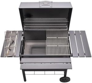 "Upgrade your outdoor cooking with the Charbroil Charcoal L Barbecue, featuring an adjustable charcoal grate and expandable design for offset smoker functionality."