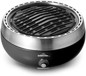 Here's your SEO meta description:

"Take outdoor cooking to new heights with the Grillerette Pro, a portable BBQ grill powered by battery and fan. Compact, easy to use and perfect for camping or backyard gatherings."