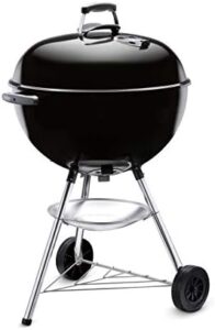Explore the art of outdoor cooking with Weber's Bar-B-Kettle Charcoal Grill, featuring a 57cm grill area, porcelain-enamelled lid and bowl, and chromed grill grate. Perfect for BBQ enthusiasts!