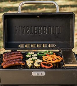 Here is the meta description:

"Master the art of BBQ with this portable charcoal grill and smoker featuring analog temperature control, perfect for outdoor cooking. Compact design and easy to use."