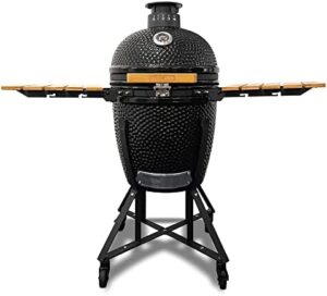 Discover the Luxe Outdoor Kamado BBQ Charcoal Grill, perfect for slow cooking, roasting, baking, grilling and smoking with its 250 square inches cooking area.