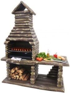 Discover the Feniks Garden BBQ XXL, a masonry barbecue perfect for large outdoor gatherings. With wood and charcoal capabilities, this brown model offers ample cooking space and rustic charm.