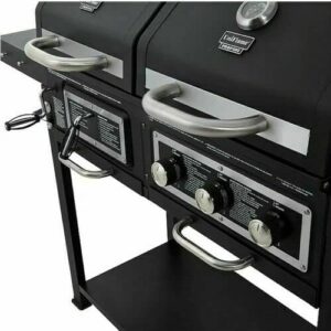Mastering the art of backyard gatherings with Uniflame's DUAL Gas and Charcoal Barbecue Grill, featuring dual fuel options for effortless cooking. Perfect for patio smokers!