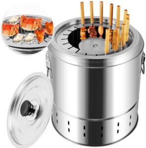 Discover the perfect smokeless charcoal grill for camping, travel, or backyard gatherings. Enjoy 20 skewers and stainless steel construction with easy portability. Perfect for picnics, patio parties, or camping trips.