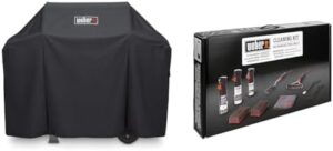 Protect your Weber Spirit/Spirit II 300 & 200 BBQ grill with our heavy-duty cover, featuring breathable UV and stainless steel for easy cleaning. Perfect accessory for BBQ enthusiasts!