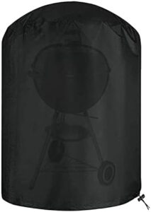 Protect your BBQ grill with the AWSAD Heavy Duty Waterproof Cover, designed for round grills. Water-resistant, windproof, and durable, fits most 300x110cm grills. Save time and money on cleaning and replacement!