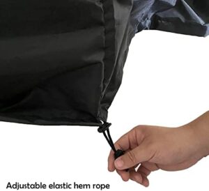 Protect your BBQ grill with the AWSAD Heavy Duty Waterproof Cover, designed for round grills. Water-resistant, windproof, and durable, fits most 300x110cm grills. Save time and money on cleaning and replacement!