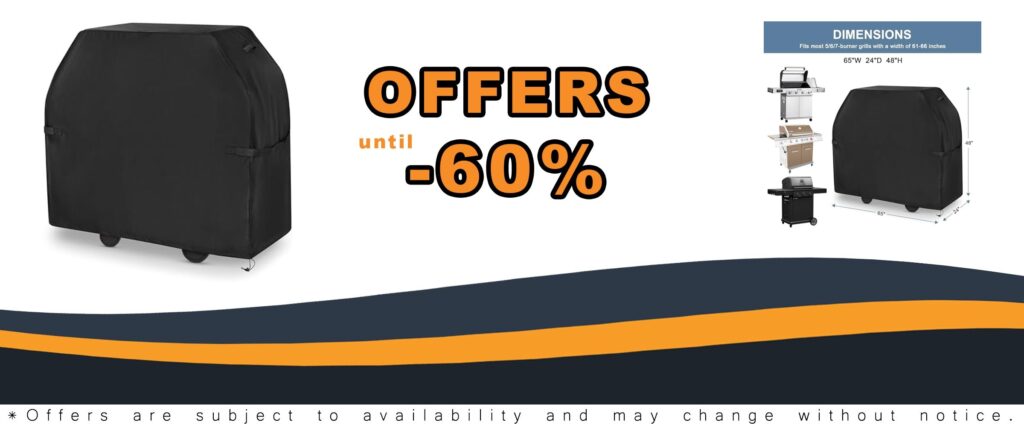 Outdoor Grill Cover for BBQ Gas Grills 65 Inch Waterproof