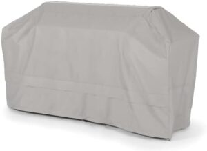 Here is the generated meta description:

"Protect your outdoor grill with the durable Covermates Island Grill Cover. Weather-resistant and made from heavy-duty 600D polyester, this cover measures 86 inches and features ripstop grey fabric."