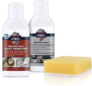 Remove rust stains from stainless steel surfaces with Clean My Steel's fast-acting kit. Protect your appliances, grills and more with a food-safe cleaner. Perfect for commercial equipment maintenance.
