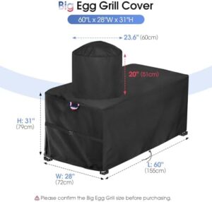 Here is the optimized SEO meta description:

Protect your Kamado grill with this waterproof table cover, perfect for outdoor BBQs. Water-resistant design and durable material ensure a long-lasting solution for ceramic egg grills.
