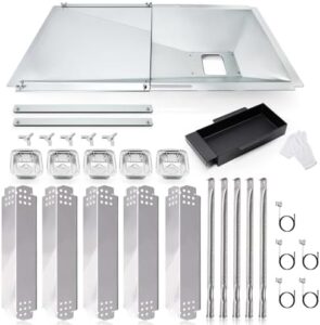 Upgrade your Nexgrill experience with Grill Drip Pan Kits for Nexgrill 720-0882A Replacement Parts, featuring grease trays and heat plate shields for efficient cooking.